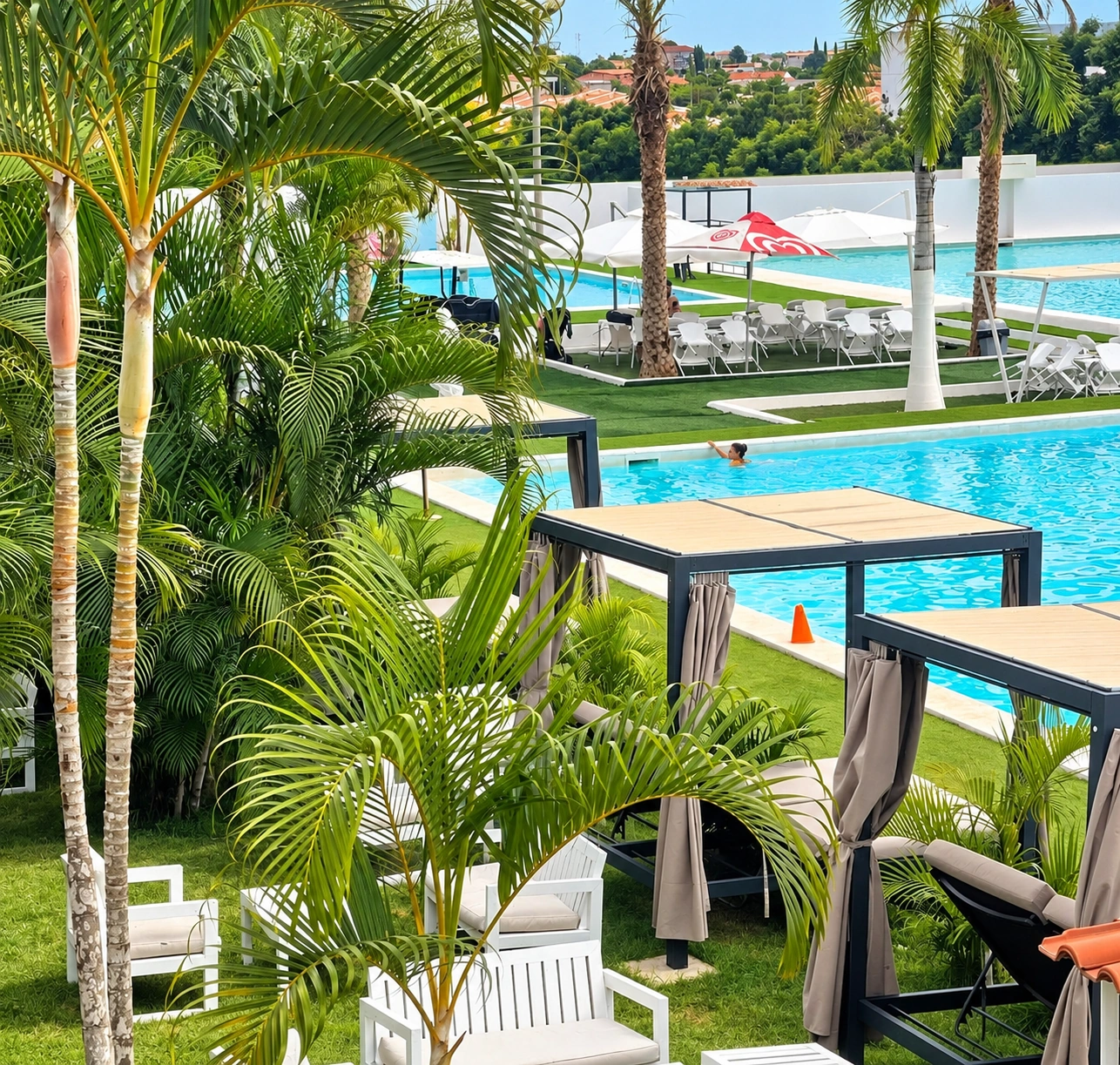 Áreas verdes e espaços exteriores do DSR Angola - Decifer Sport Resort