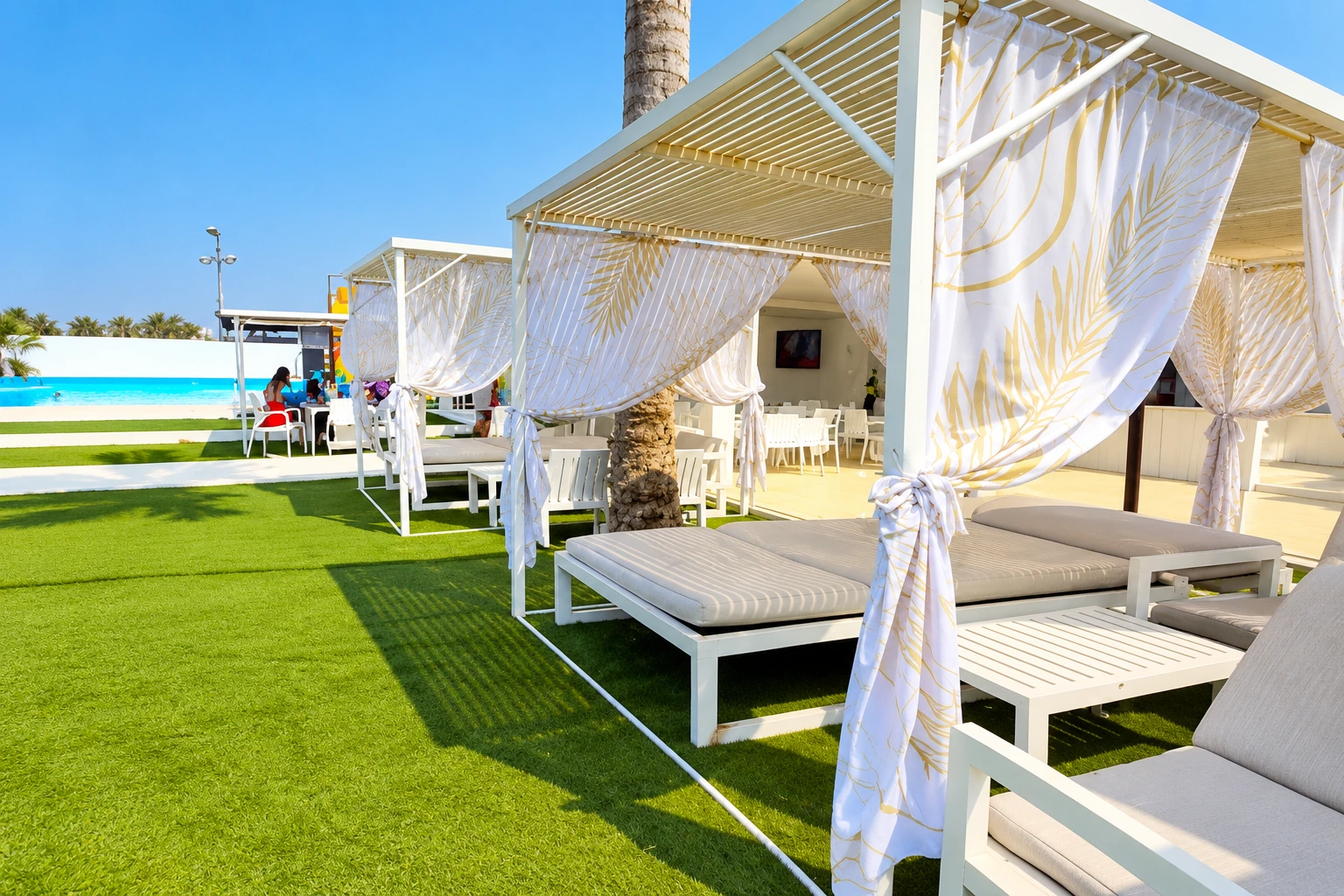 Cabanas junto à piscina
